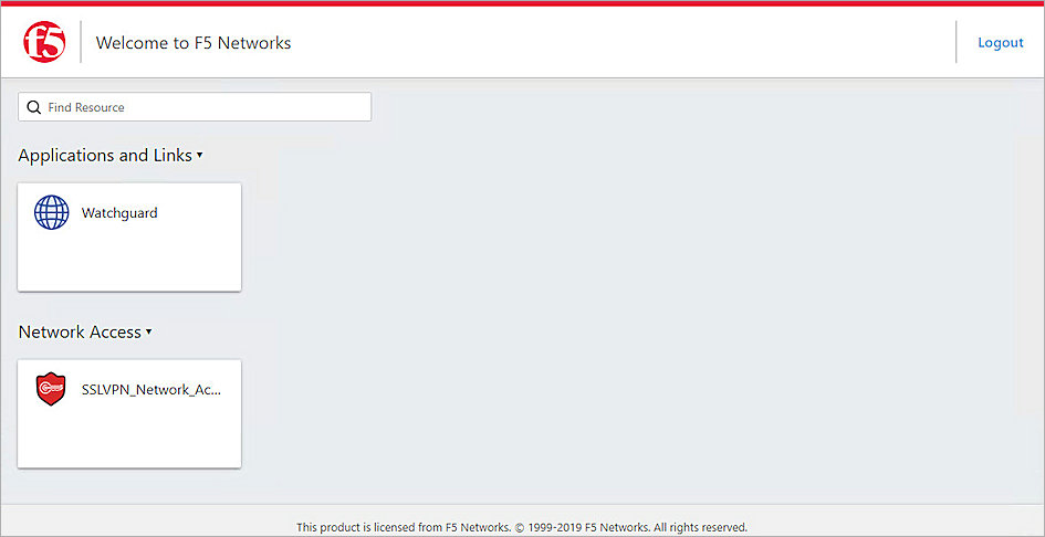 Screenshot of F5 Big-IP, Secure logon 2